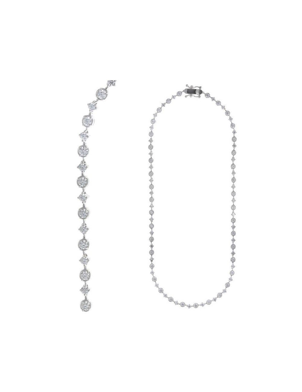 Collar de plata con circonitas elegante