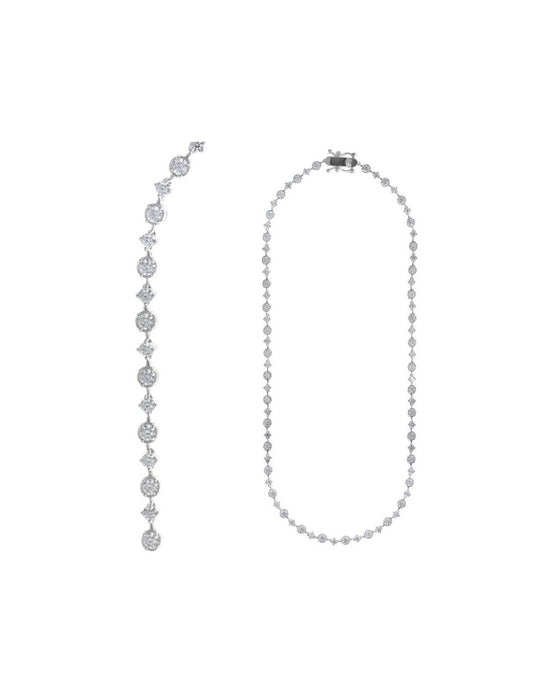 Collar de plata con circonitas elegante