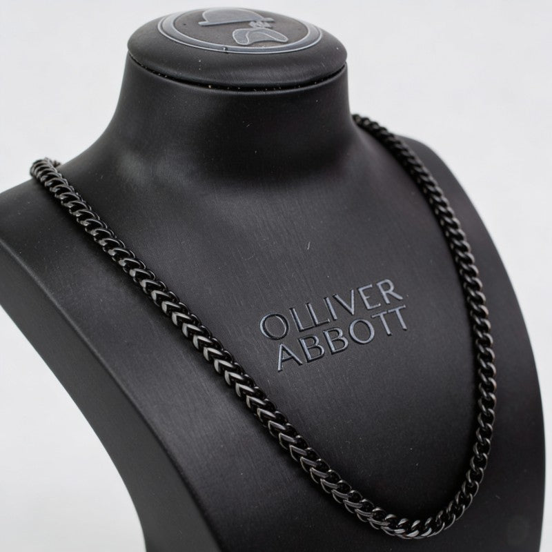 Collar trenzado negro "Southfields" | Olliver Abbott