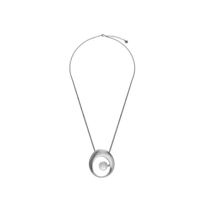 Collar de perla elegante en acero