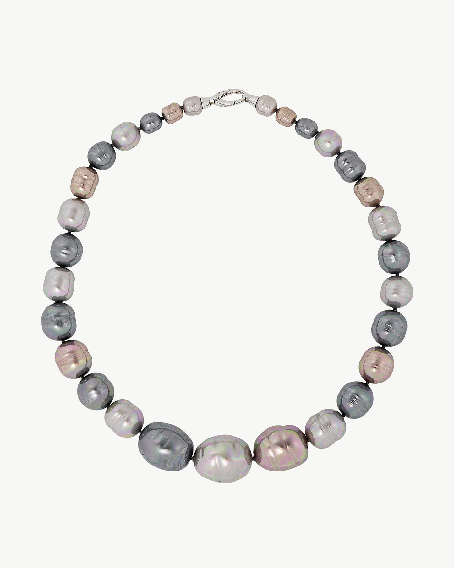 Collar de perla elegante en plata