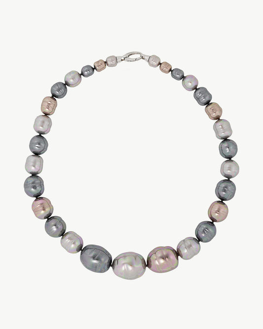 Collar de perla elegante en plata