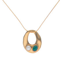 Collar de perla elegante en acero