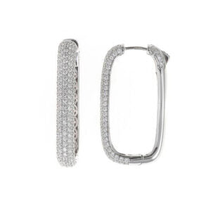 Pendientes de plata con circonitas elegantes
