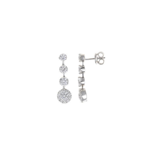 Pendientes de plata con circonitas elegantes