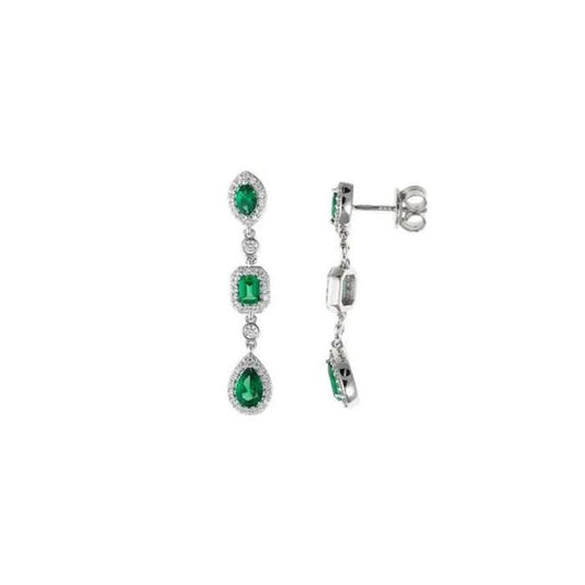 Pendientes de plata con circonitas elegantes