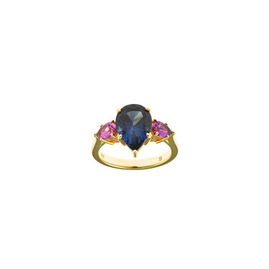 Anillo de plata con circonitas elegante