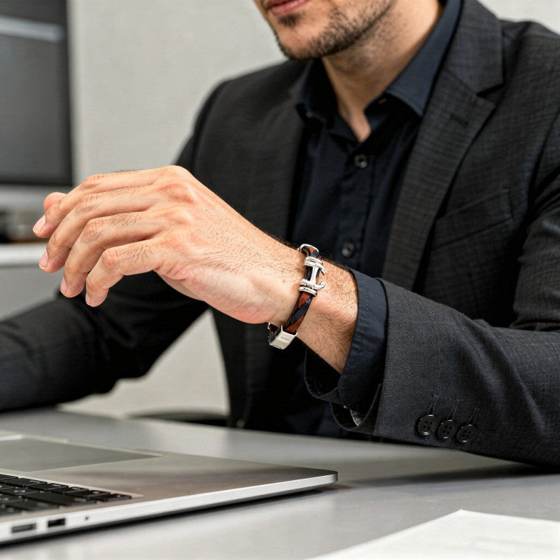 Pulsera "Aldgate" Ancla Duo | Olliver Abbott