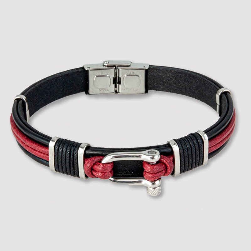Pulsera "Heathrow" Black Red | Olliver Abbott
