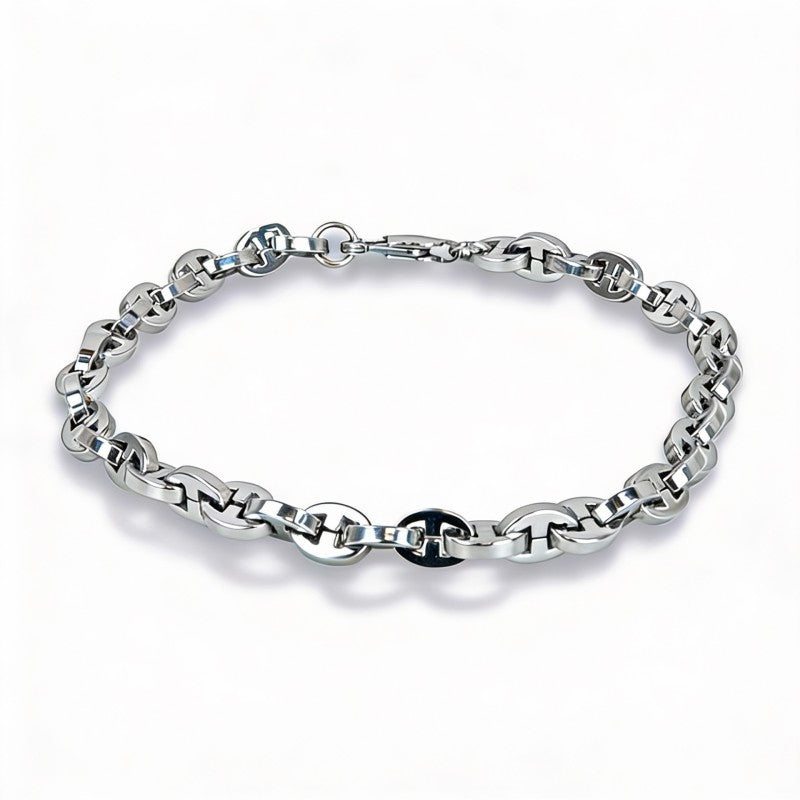 Pulsera "Northwood" de acero con eslabones de calabrote | Olliver Abbott