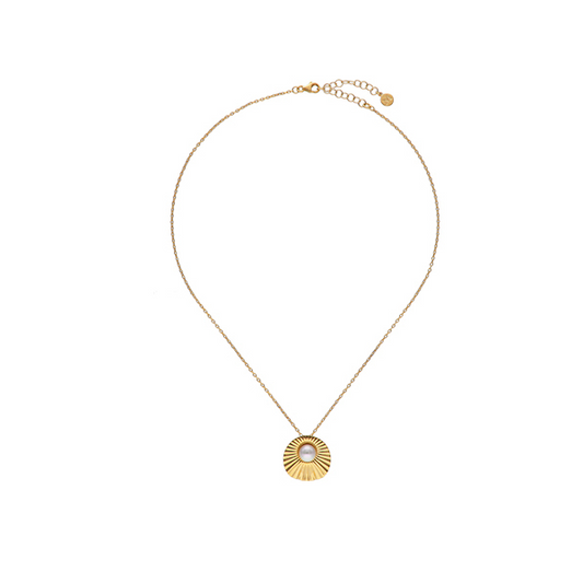 Collar de perla elegante en plata
