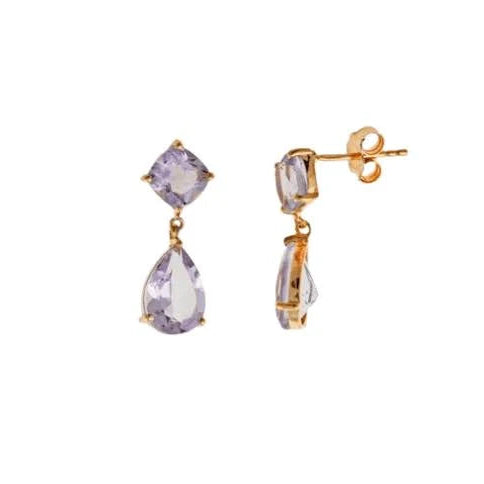 Pendientes chapados en dorado elegantes