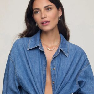 Collar de perla elegante en plata – Santacreu Store