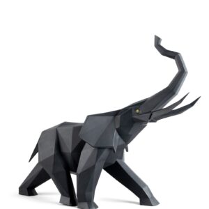 Escultura Elefante. Negro mate – Santacreu Store