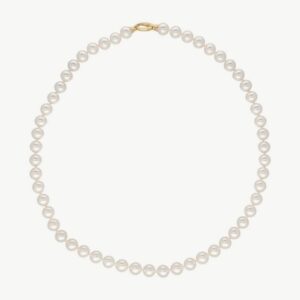 Collar de perla elegante en plata - 60 cm - 10 mm – Santacreu Store