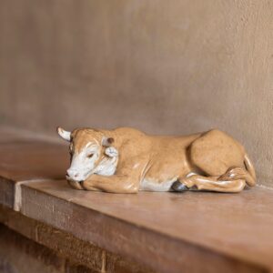 Figura El buey en Belén. Gres – Santacreu Store