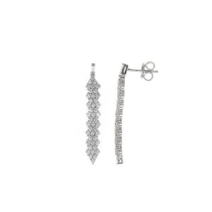 Pendientes de plata con circonitas elegantes – Santacreu Store
