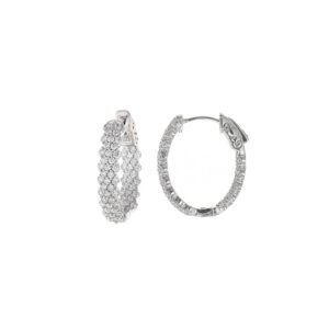 Pendientes de plata con circonitas elegantes – Santacreu Store