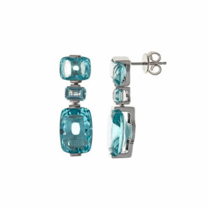 Pendientes de plata con circonitas elegantes – Santacreu Store