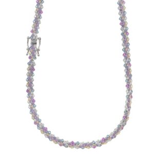 Collar de plata con circonitas elegante – Santacreu Store