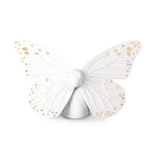 Figura Mariposa. Lustre oro y blanco – Santacreu Store