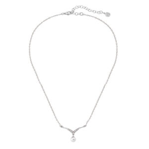 Collar de perla elegante en plata – Santacreu Store