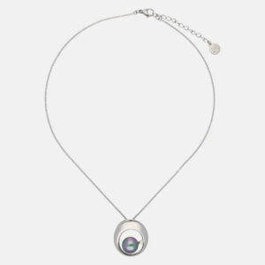 Collar de perla elegante en acero – Santacreu Store