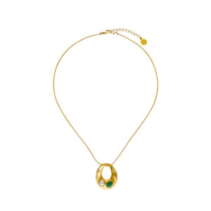 Collar de perla elegante en acero – Santacreu Store