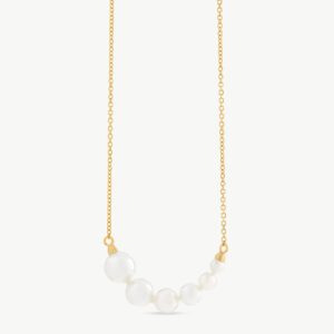 Collar de perla elegante en plata – Santacreu Store