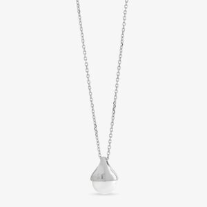 Collar de perla elegante en plata – Santacreu Store