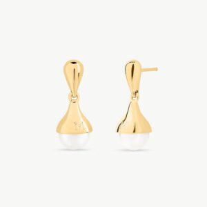 Pendientes de perla elegantes en plata – Santacreu Store