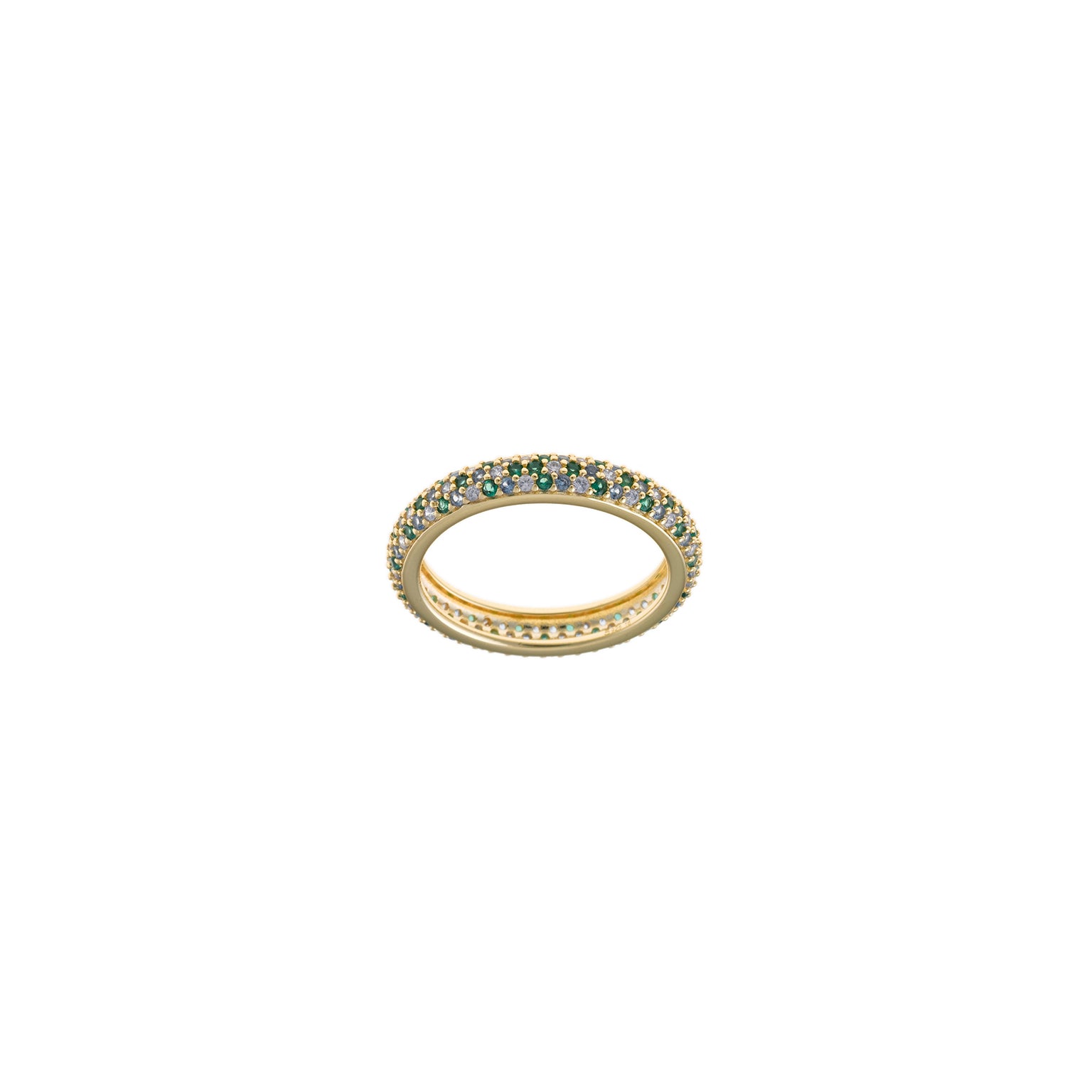 Anillo de plata con circonitas elegante – Santacreu Store