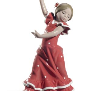 Figura Bailaorita con los brazos arriba. Rojo – Santacreu Store