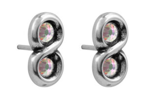 Pendientes Ciclon de líneas modernas -BLANCOS- – Santacreu Store