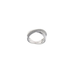 Anillo de plata con circonitas elegante – Santacreu Store