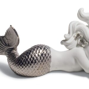 Figura sirena Soñando con el mar. Lustre plata – Santacreu Store