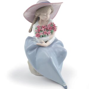 Figura niña con claveles ¡Qué bonita es la primavera! – Santacreu Store