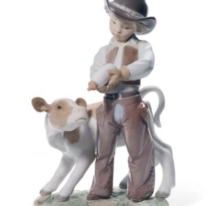Figura niño Vaquerito con ternero – Santacreu Store
