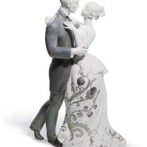 Figura pareja El vals de los novios. Lustre plata – Santacreu Store