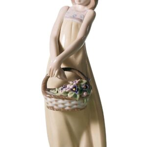 NIÑA CON CESTA DE FLORES – Santacreu Store