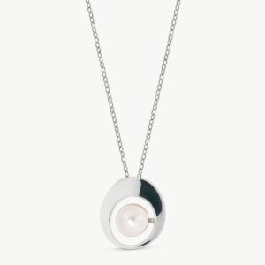 Collar de perla elegante en acero – Santacreu Store