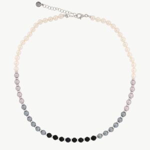 Collar de perla elegante en plata – Santacreu Store