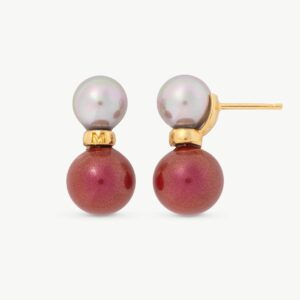 Pendientes de perla elegantes en plata – Santacreu Store