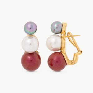 Pendientes de perla elegantes en plata – Santacreu Store
