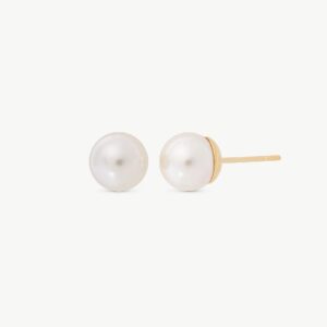 Pendientes Dorados Perla 6mm Lyra – Santacreu Store