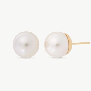 Pendientes Dorados Perla 12mm Lyra – Santacreu Store