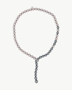 Collar de perla elegante en plata – Santacreu Store