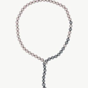 Collar de perla elegante en plata – Santacreu Store