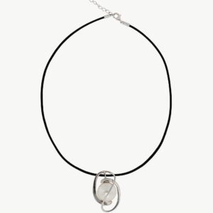Collar de perla elegante en plata - 50 cm – Santacreu Store