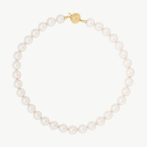Collar de perla elegante en plata - 45 cm - 12 mm – Santacreu Store